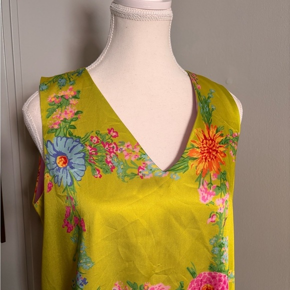 Julie Brown Green Floral V-Neck Sundress - Picture 2 of 12
